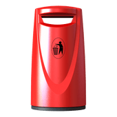 Twist Lock Freestanding External Litter Bin - 90 Litre