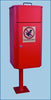 50 litre capacity Red Dog Waste Bin in a solid steel post.