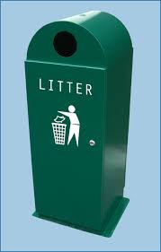 Dome Top Outdoor Litter Bin - 120 Litre