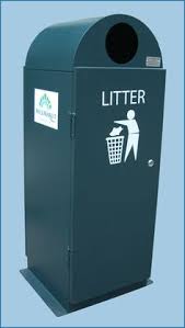 Dome Top Outdoor Litter Bin - 120 Litre