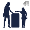 Blackboard Drinks Can Recycling Bin - 130 Litre