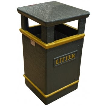 112L Corrosion Resistant Outdoor Litter Bin with a 360 access aperture.