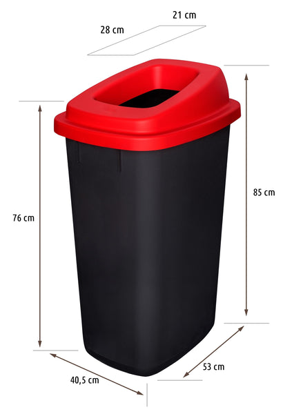 Large Durable Open Top Recycling Bin - 90 Litre