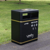 Outdoor Dual Recycling Bin - 160 Litre
