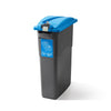 Ecoslim with grey base and blue lockable paper slot lid for confidential paper