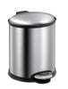 Compact design EKO Ellipse Step Bin with an  integrated foot pedal and silent lid closure, perfect for small spaces.