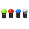 Emoji Recycling Bins featuring various emotions in WRAP compliant colors and labels.