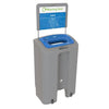 EnviroGo bin with a blue lid and label designated for paper waste.