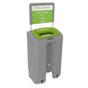 Green-lidded and color labeled EnviroGo bin intended for mixed recycling.