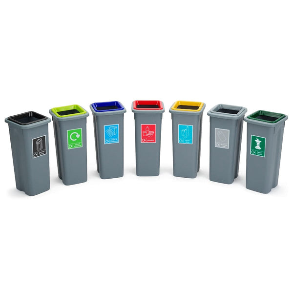 Freestanding Colour Coded Recycling Bin Available in 3 Sizes