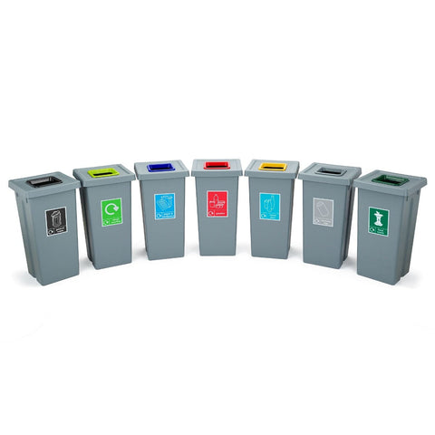 Freestanding Colour Coded Recycling Bin - Available in 3 Sizes