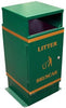 Flat Top Outdoor Litter Bin - 80 Litre