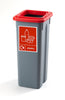 Red Lid Recycling Bin for Plastic Waste.