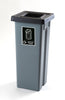 Black lid Recycling Bin with Grey Body for General Waste Recycling.