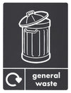 Plastic Push Lid 45 litre Recycling Bin