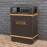 Glass Fibre Slim Outdoor Litter Bin - 98 Litre