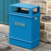 Glass Fibre Slim Outdoor Litter Bin - 98 Litre