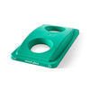 Mixed glass lid only, with hole aperture to the front and back, with label to the lid rim