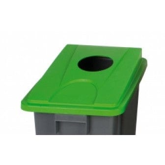 Green Lid With Hole Aperture Recycling Bin