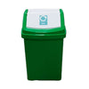 Flip Top Recycling Bin with Stickers - 50 Litre
