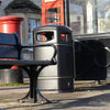 Heritage Square Hooded Outdoor Litter Bin - 110 Litre