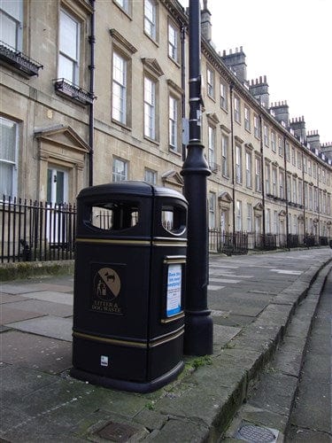 Heritage Square Hooded Outdoor Litter Bin - 110 Litre