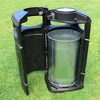 Heritage Square Hooded Outdoor Litter Bin - 110 Litre