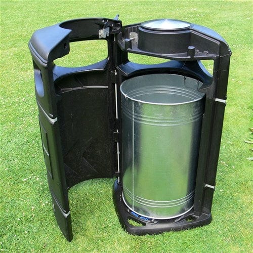 Heritage Square Hooded Outdoor Litter Bin - 115 Litre