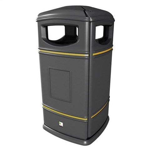 Heritage Square Hooded Outdoor Litter Bin - 110 Litre