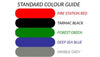 List of colours the 90 litre hooded top litter bin can come in