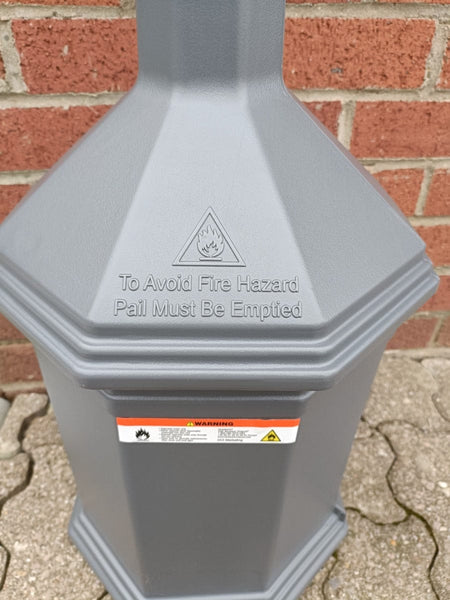 Freestanding Cigarette Bin with Internal Galvanised Bucket - Reduced to Clear