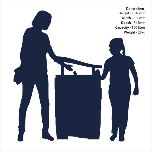 Imperial Outdoor Litter Bin - 100 Litre