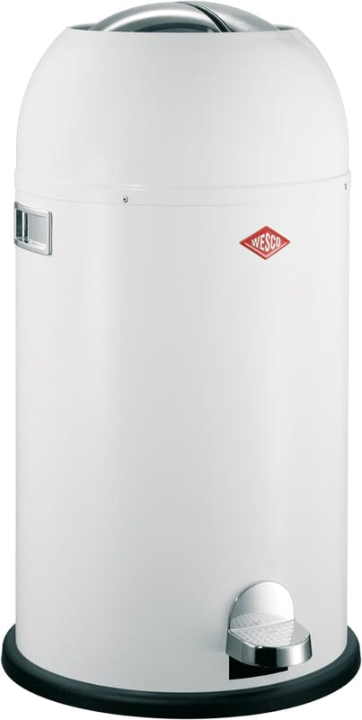 Internal waste bin from Wesco with 33 litre capacity and finished in white, containing handles and protective base