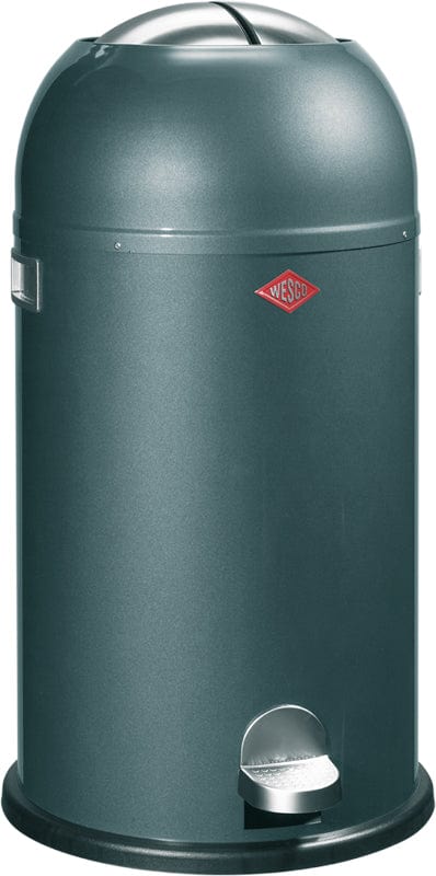 Powder coated Wesco pedal bin, complete with side carrying handles and protective rim