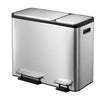 3 x 15 Litre recycling stainless steel pedal bin
