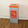 Box cycle single liquids collection bin in orange