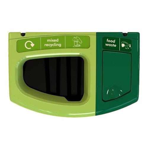 Meridian Dual Aperture Recycling Bin - 110 Litre