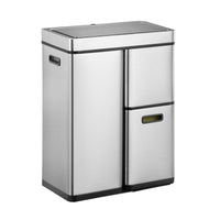 Mirage Stack 3 Compartment Sensor Bin - 60 Litre