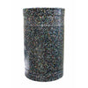 85 Litre smart-E litter bin with colorful design made from recycled plastic chippings with plastic liner.