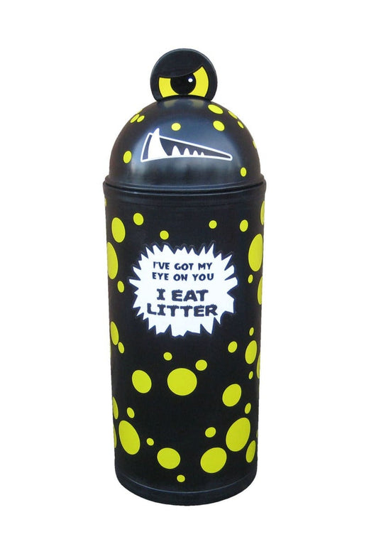 Black and yellow monster bin in 42L and 52L sizes.