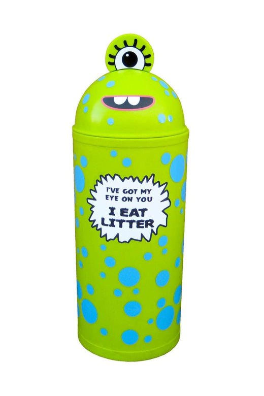 Novelty green monster bin in 42L and 52L sizes.