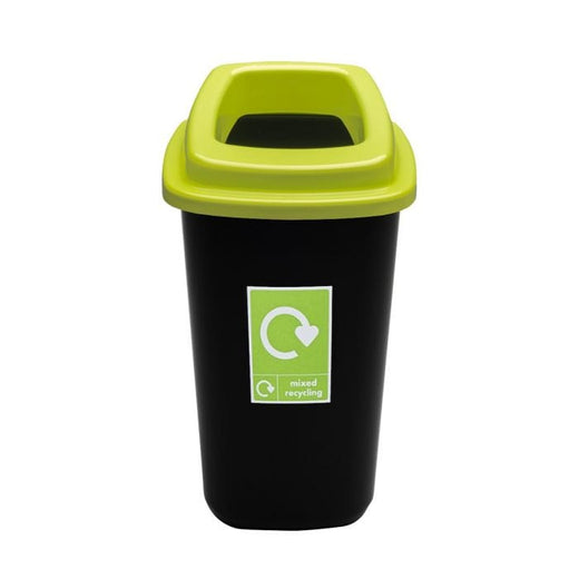 45 Litre Recycling Bin with a green open top lid labeled for mixed recycling.
