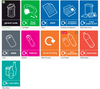Graphic showing common perspexplates available and wrap compliant colours