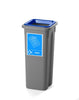 20L Blue Lid Recycling Bin with Paper Sticker Label.
