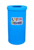 70L Bespoke Light Blue Popular Bin. Optional extra purchase for ground fixing bolts.