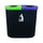 Popular Twin Litter Bin - 140 Litre