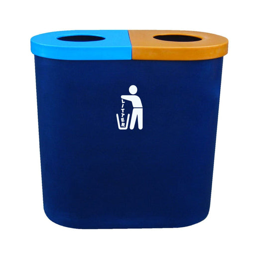 Popular Twin Litter Bin - 140 Litre