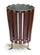 Wood Effect Conical Open Top Park Litter Bin - 40 Litre