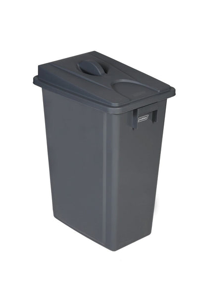 Grey handled top recycling bin 