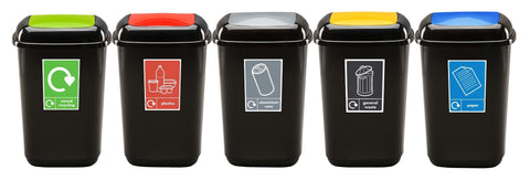 Plastic Push Lid 45 litre Recycling Bin